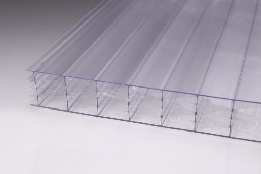 25 mm Stegfünffach-Platten M-Struktur glasklar 